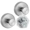 2pcs Luxe Hold No-Drill Hooks Stainless Steel Suction Hooks Vacuum