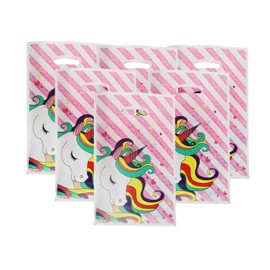 50 Pcs Unicorn Party Bags, Pink Unicorn Gift Bags, Unicorn Birthday Party Bags, Gift Wrap Bags, Party Fillers Bags, Small Goodie Bags for Party Supplies Party Decorations, 10x6.3 Inch