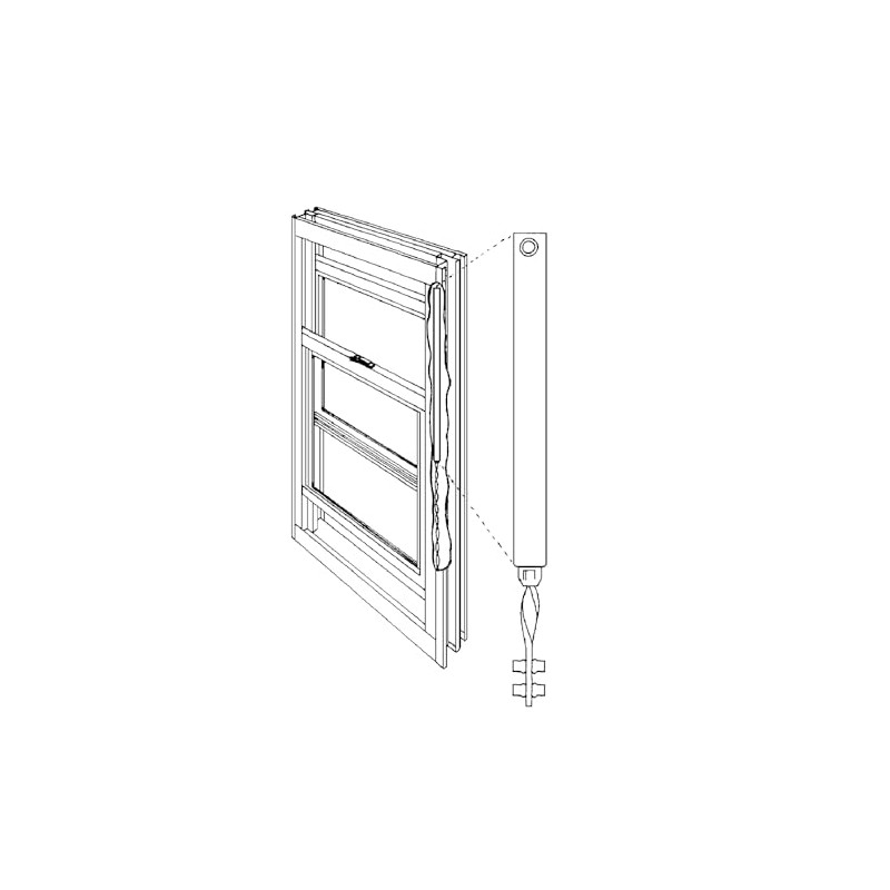 Prime-Line FL 2920 29 In. Spiral Tilt Balance, Red Tip