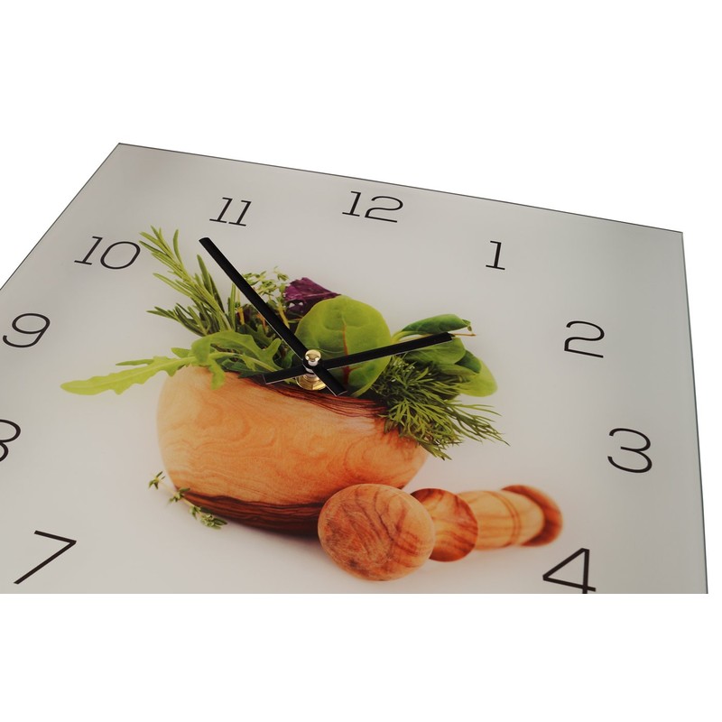 levandeo Glass Wall Clock 30 x 30 cm Glass Picture