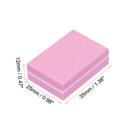 HARFINGTON 100pcs Mini Nail Buffers, 100/180 Grit Nail Sanding Blocks, Bulk Nail Buffing Polishing Blocks Professional Nail Polisher Set for Acrylic and Natural Nails, Pink