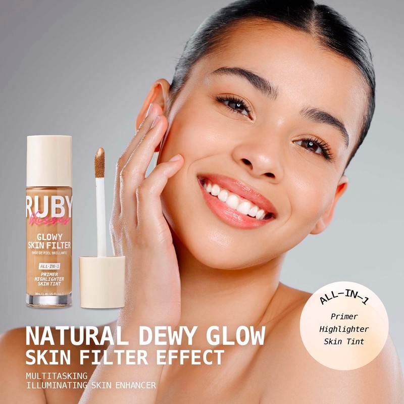 Ruby Kisses Glowy Skin Filter Foundation - All-in-1 Primer, Skin