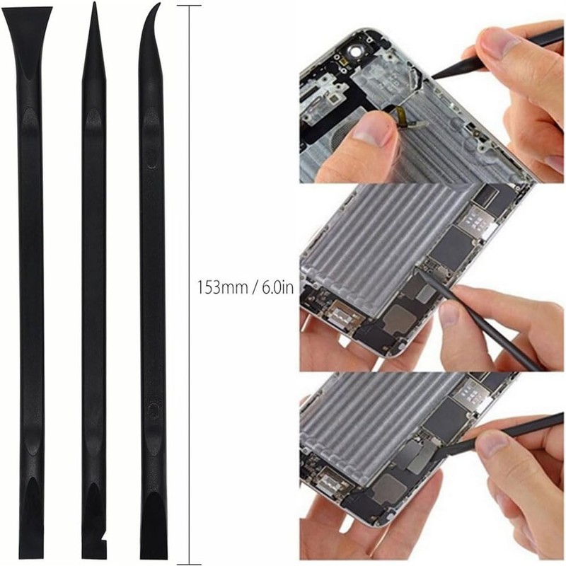 Fongmore 3 Pcs Carbon Fiber Plastic Scraper Spudger Pry Tool