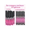 Set 12 Delineador Ojos Y 12 Rimel Larga Duración Waterproof