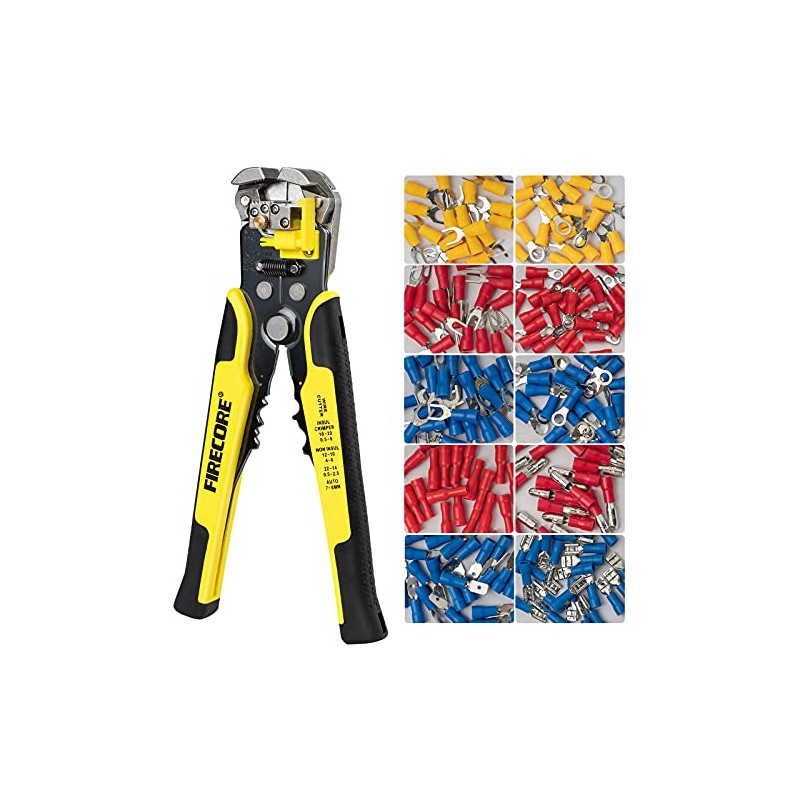 Firecore pelacables automático,Alicate terminales kit con 230 terminales,pelacable Multifuncional para