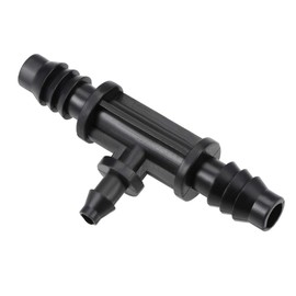 uxcell Barb Drip Tee Pipe Connector 4mm and 8mm Inner Diametermm Hose Fitting for Garden Agricultural Irrigation System, Plastic 10pcs