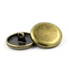 Bezelry 12 Pieces Beveled Edge Antique Brass Metal Shank Buttons.