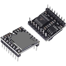 ALMOCN 2PCS YX5200 DFPlayer Mini MP3 Player Audio Module + 4PCS 2W 8Ohm Round Micro Speaker MP3 Voice Decode Board Supporting TF Card U-Disk IO/Serial Port/AD for Arduino