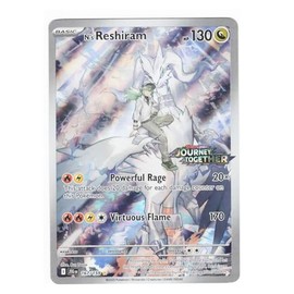 Pokemon - N’s Reshiram 167/159 Stamped Promo - Journey Together – Box Topper – Illustration Card - Foil