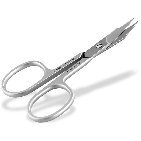 Nail Scissors with Tower Tip from Solingen, Made in Germany, Manicure Scissors with Extra Sharp and Fine Cutting Surface, Cuticle Scissors, Stainless Steel, Rustproof for Cutting Fingernails,
