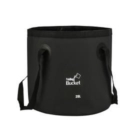 ALLVD Folding Bucket 20 L Portable Bucket Large Capacity Freestanding Durable Foldable Portable Convenient Small Disaster Prevention Water Supply Bag Multi-functional for Outdoor Water Catching,