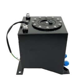 GXYWADY 2.5 Gallon Fuel Cell Gas Tank Aluminum W/ Level Sender and Cap for Race Street Drift Strip Black