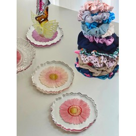 Scrunchie Holder Molds for Resin Hair Claw Clip Stand Silicone Molds Scrunchies Organizer Storage Paper Towel Holder DIY