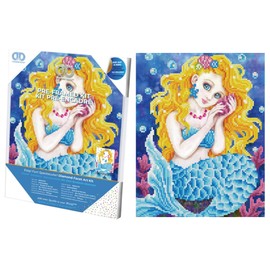 Diamond Dotz Sounds of The Sea with Frame Mermaid Diamond Painting Kits for Adults - Diamond Art Kits a Relaxing Creative Craft Kit with Dotz Gems 14"x11"