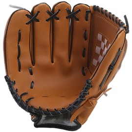 apott Brown Baseball Gloves 12.5 inch Right Hand Softball Glove Adult Youth Baseball Mitt for Infielder Beginner, Left Hand Throw
