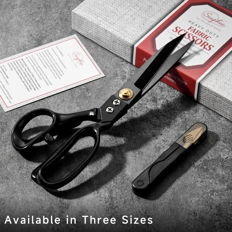 Ergonomic Heavy Duty Fabric Scissors – 9 Inch Carbon Steel