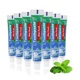HAIFOTRVA 0.35 oz Bulk Travel Size Toothpaste,50 Tubes 10 Grams Extra Small Toothpaste Travel Size Bulk 0.8x3.5 inches Mint Flavor Mini Disposable Toothpaste for Hotel,Guests,Homeless,Office