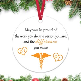Occupational Therapist Appreciation Gifts Christmas Ornament Thank You Gifts for OT Therapist Coworker Acrylic Hanging Ornament Occupational Therapy Gift OT Assistant Gifts Christmas Tree Decoration