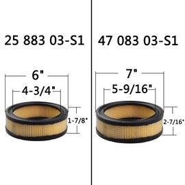 Panari 47 883 03-S1 Air Filter + Oil/Fuel Filter Spark Plug for Kohler CH18 CH20 CH22 CH23 CH25 CV17 CV18 CV19 CV20 CV22 CV22S CV23 Engine Lawn Mower