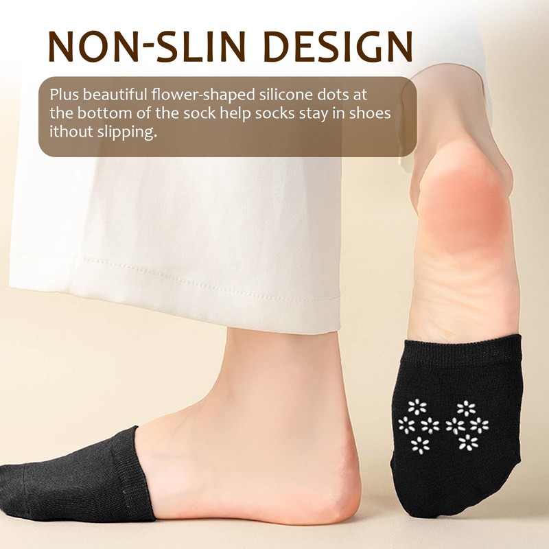 GMHLLES 12 Pairs Half Socks, Women Toe Covers for Inside