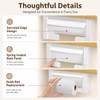 Toilet Safety Rail with Paper Holder & Storage Shelf, Bathroom