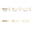 SUPERFINDINGS 3 Pieces 3 Styles ABS Plastic Jesus Fish Sticker