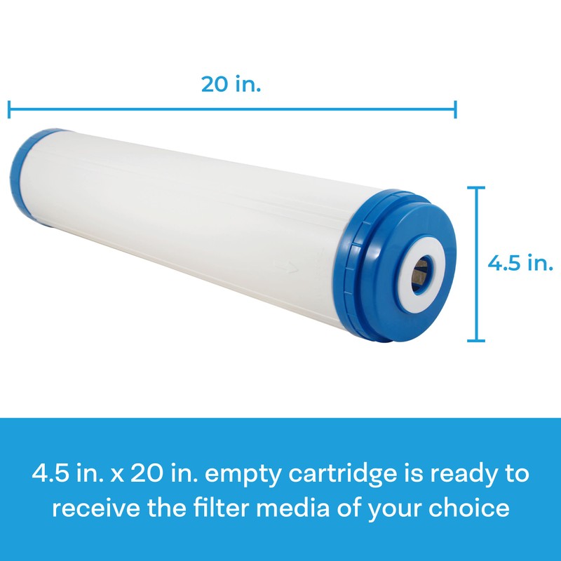 SpiroPure 20x4.5 Empty Refillable Filter Cartridges with Polyester Pads (Case