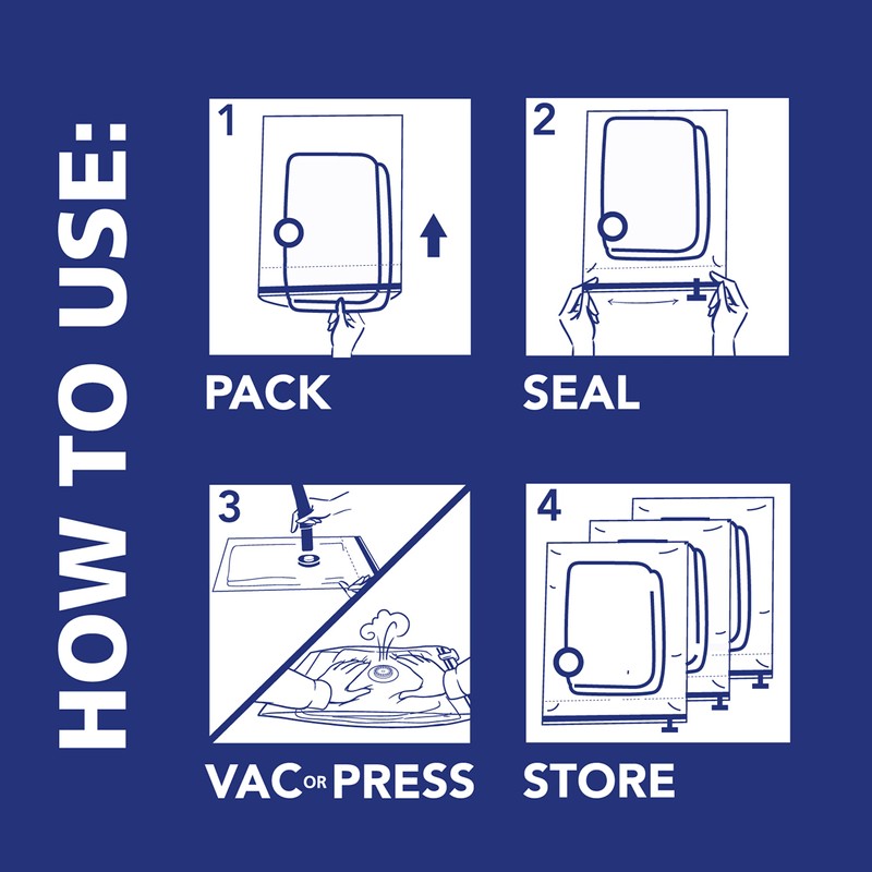 Shrink-Pak Space Bags Vacuum Storage Bags for Bedding Jumbo Compression