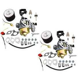 JJing 2 Pack Adjustable Carburetor Air Filter Kit for Honda GX340 GX390 GX420 Champion Generac 389cc 420cc 439cc Harbor Freight Predator 420cc Engine Power Equipment