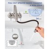 FELIXBATH Bathroom Sink Faucet with Pull Out Sprayer 2 Handles,