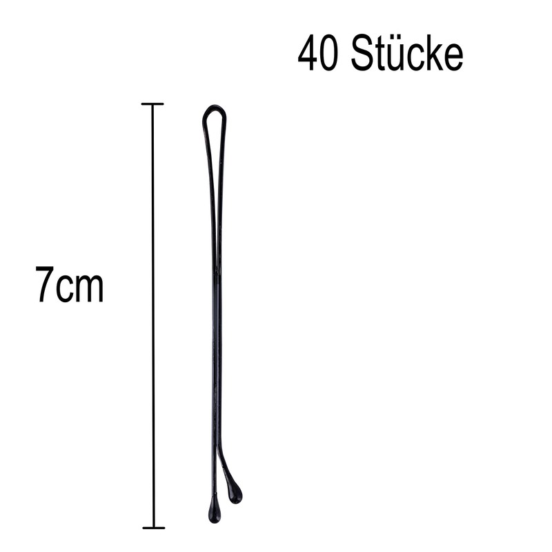 Ponik's 40 x Bobby Pins Metal 7cm - Hair Pins