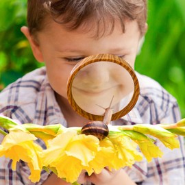 NANAOUS Magnifying Glass 10X 75 mm, Kids Magnifying Glasses Vintage Handheld Reading Shatterproof Magnifiers Lens for Reading Hobbies Book Lovers Seniors Scientists Inspection Insects