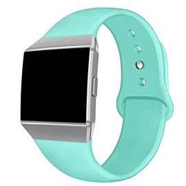 NAHAI Compatible Fit bit Ionic Bands, Soft Silicone Replacement Strap Accessory Breathable Wristbands for Fit bit Ionic Smart Watch, Large, Teal