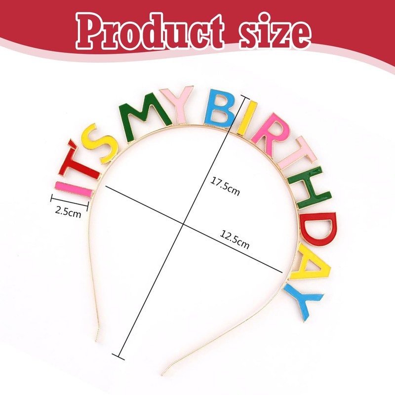 Vibrant Birthday Crown Headband - Colorful and Festive, Perfect Party
