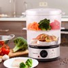 OVENTE 2-Tier Electric Food Steamer, 5 Quart Stainless Steel Stackable