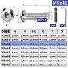 TXXATX Pack of 25 M5 Flat Head Screws M5 x