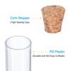 PATIKIL 13ml Plastic Test Tubes with Cork Stoppers, 5Pcs 150x15mm