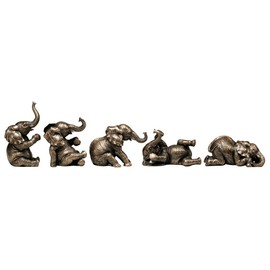 Design Toscano WU70215 The Five Playful Pachyderms Sculptures,bronze
