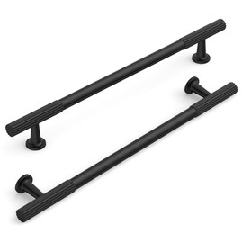 KNOKLOCK 10 Pack 7.5 Inch(192mm) Kitchen Cabinet Handles Matte Black Cabinet Pulls Kitchen Cabinet Hardware Drawer Pulls for Cupboard Wardrobe
