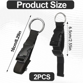 2pcs Luggage Straps,to Connect Two Suitcases,Luggage Connector Straps,Luggage Straps for Suitcases,Adjustable Travel Belt Straps for Connecting Your Luggage Jacket (Black)