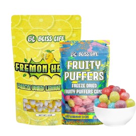 Bliss Life Freeze Dried Jolly 2oz & Fremon Head 4oz Bundle, Happy Sour Snacks, ASMR TikTok Candy, Unique Novelty Treats for Kids