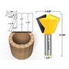YONICO Birdsmouth Router Bit 16 Sided 1/2-Inch Shank 15137