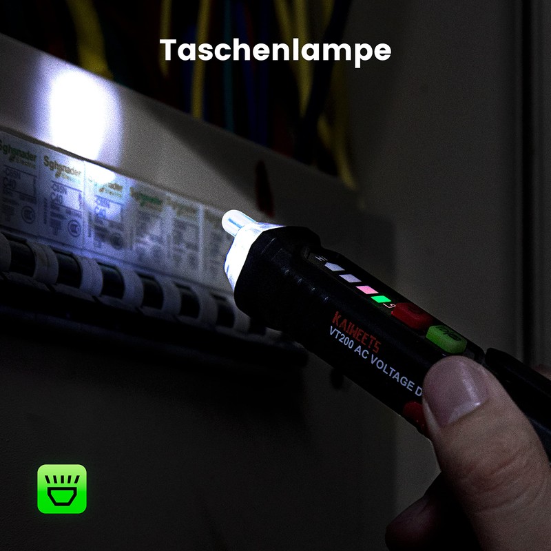 KAIWEETS Non-Contact Voltage Tester, Voltage Tester with Adjustable Sensitivity (12~1000V/48~1000V),