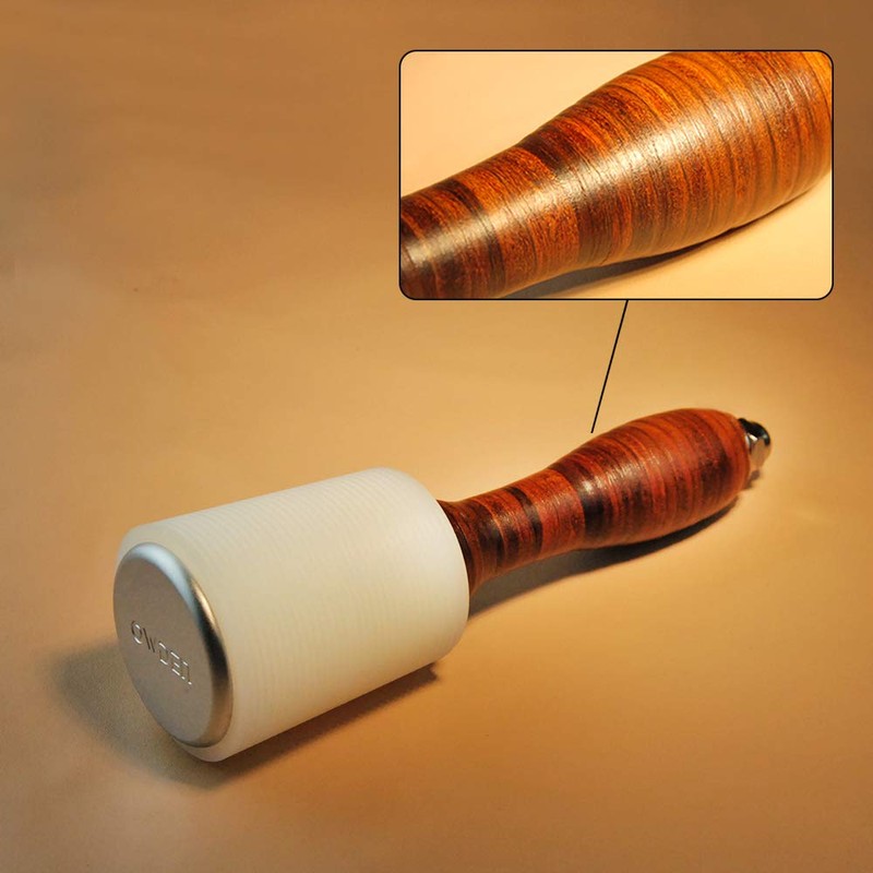 OWDEN Professional Leather Carving Hammer Nylon Head with Leather Grip
