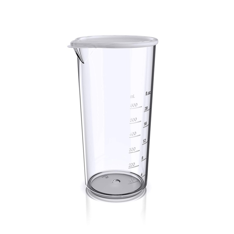 Arendo - Plastic Measuring Cup 600ml - 20oz - Clear