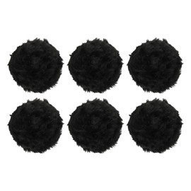 PATIKIL 35yds Faux Fur Yarn, 6 Skeins 0.8" OD 50g Soft Fuzzy Yarn Crochet Fluffy Chunky Polyester Plush Fur for Crocheting and Hand Knitting Shawls Hat Blanket Rug, Black