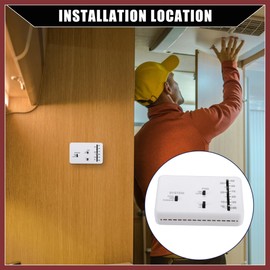 HEROFFIX RV Analog Control Heating/Cooling Thermostat Kit for for Campers Motorhome/for Duo-Therm Thermostat RV Analog Control / 40-90°F Temp on A/C and Furnace / 1 Set Replace Parts