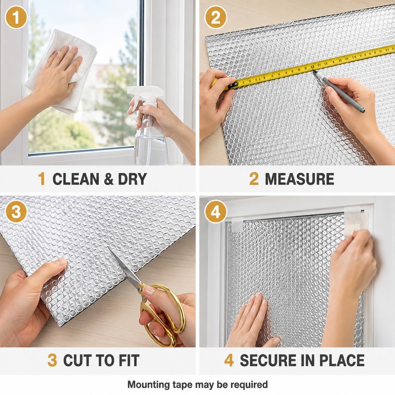 Reflective Aluminum Bubble Insulation Roll for Windows & RVs