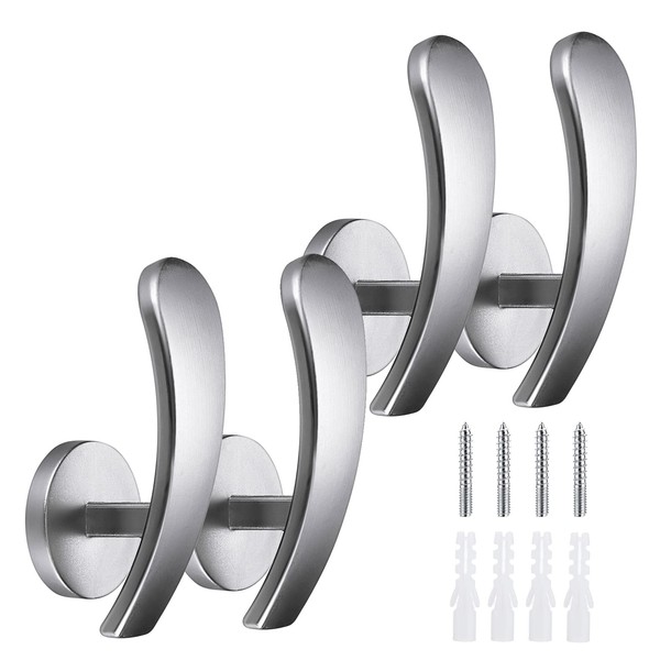 BSTKEY Set of 4 Aluminum Alloy Curtain Hooks, Decorative Wall