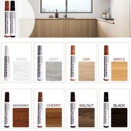 Wood Furniture Repair Kit- 8 Colors Wood Fillers and Touch Up Markers, New Upgrade Wood Repair Kit, Wood Markers for Scratches Stains- Restore Wooden Table, Cabinet, Floors, Door, 20 Sets